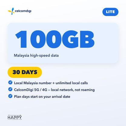 Malaysia Tourist eSIM | Lite · Max · Malaysia + SEA Roaming | Local Number + Calls + 5G