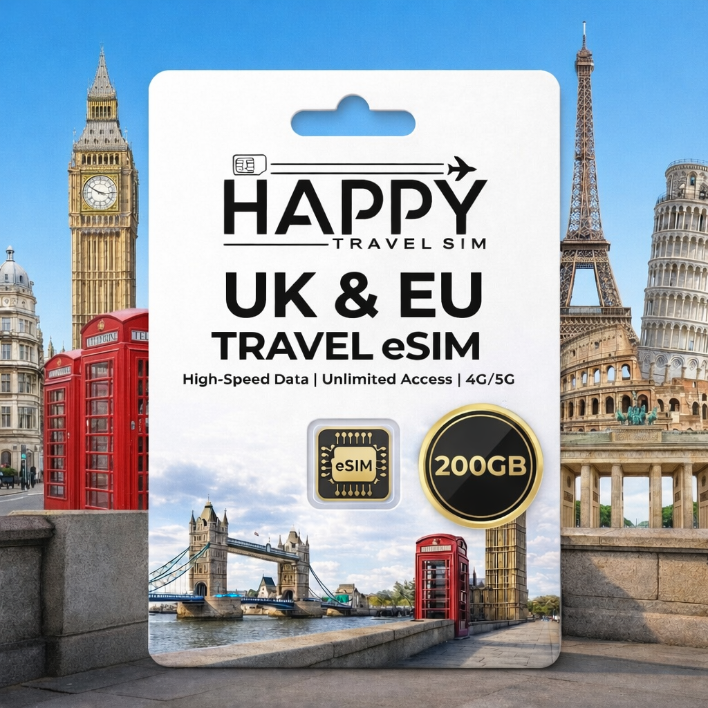 英国 eSIM — Three UK 英国本土网络 | 40GB 至无限流量 + 通话及短信 | 扫码即用 | 欧洲 41 国