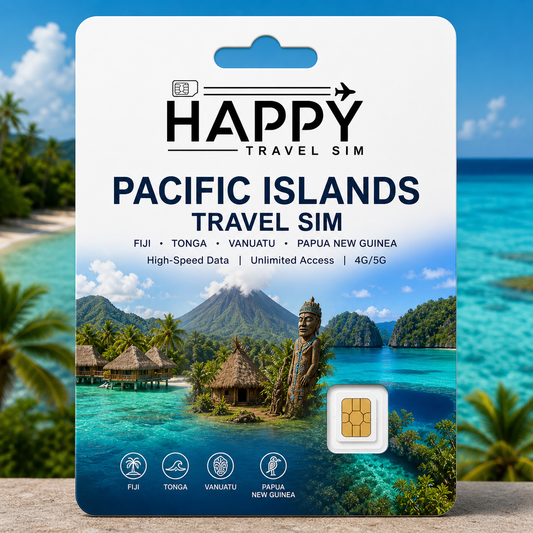 Fiji , Tonga , Vanuatu, Papua New Guinea Travel SIM Card