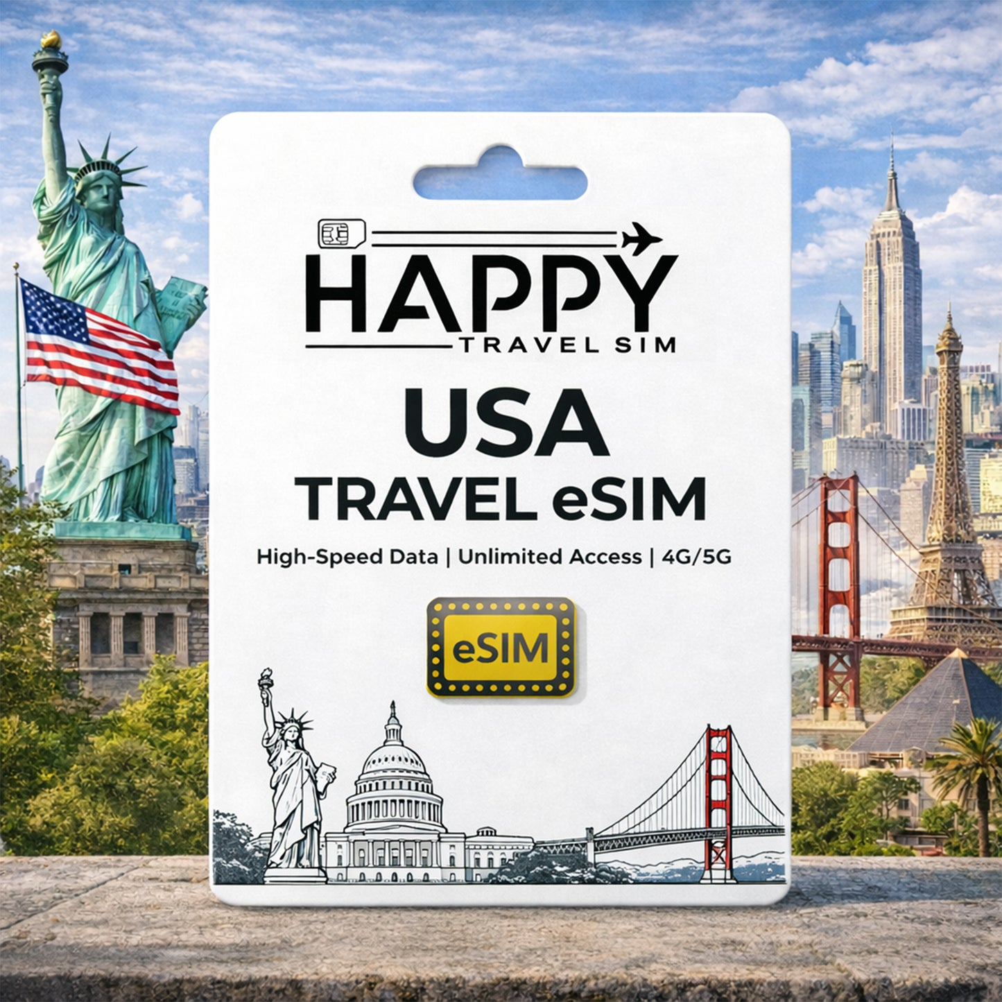 USA, United State if America Travel eSIM